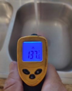 hot water temperature