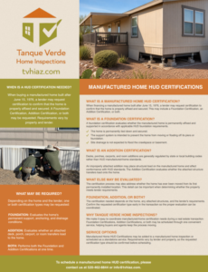 Manufactured Home HUD Certification
